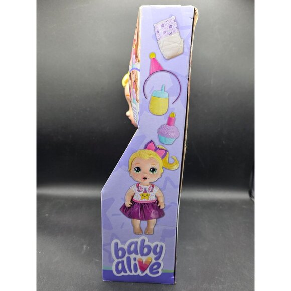 Baby Alive LaLa Goo Goo Birthday Bestie Doll Drinks Wets Blows Candle Party Toy - Picture 7 of 9